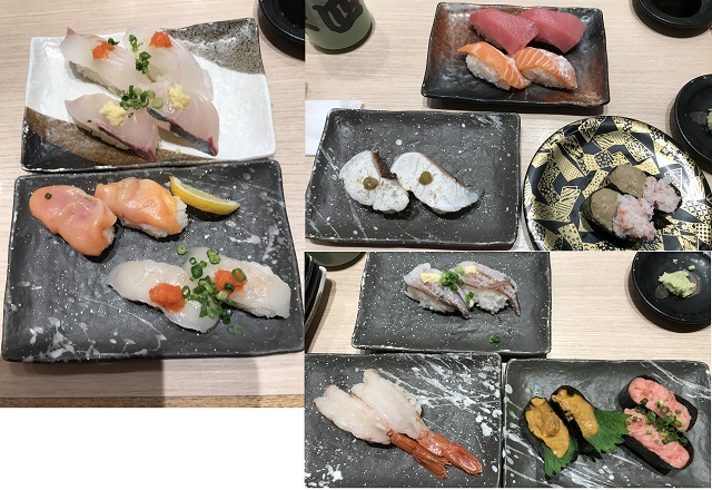 「廻転寿司平四郎」さんのお寿司。