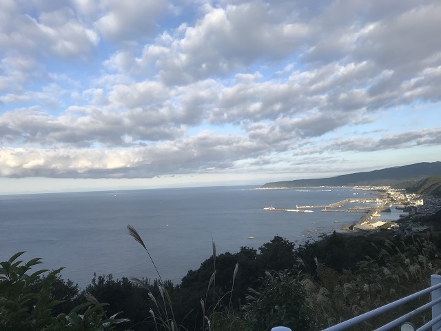 最御崎寺を下り始めてから見た海岸