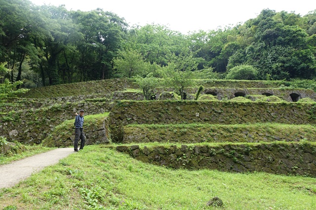 清水谷精錬所跡にて。