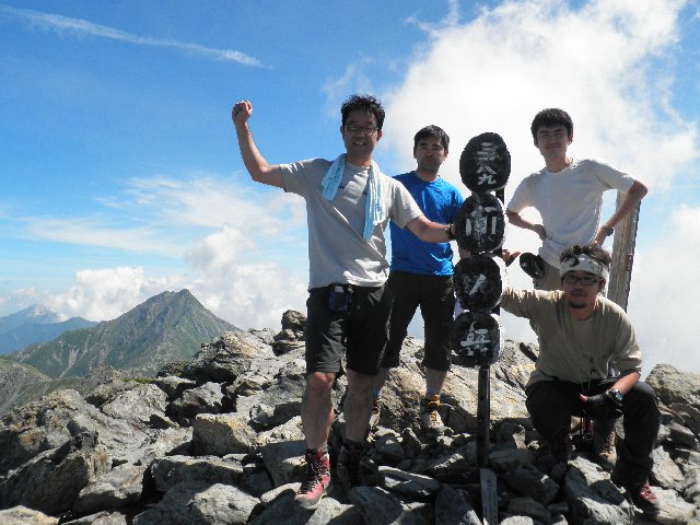 7月28日 間ノ岳　山頂