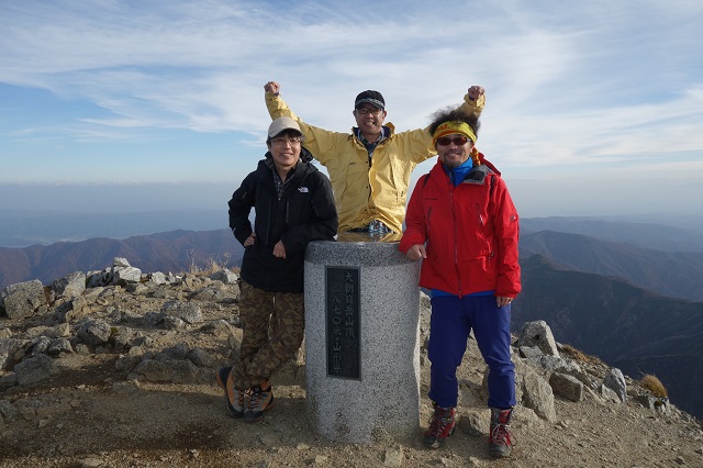 朝日岳　山頂　2018年10月26日