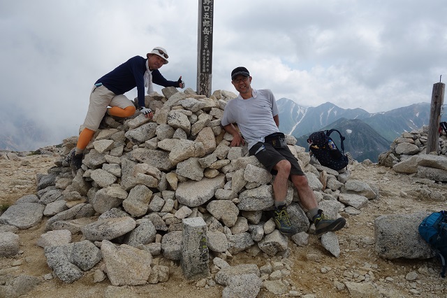 7月31日　野口五郎岳　山頂